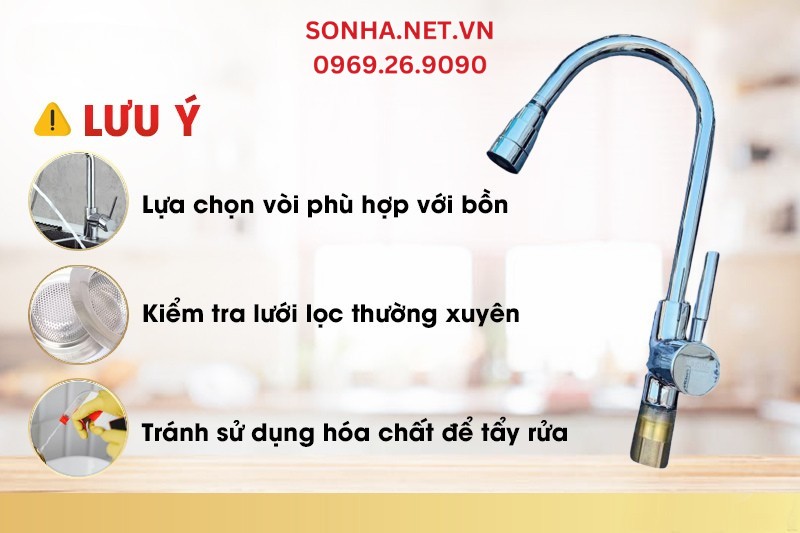 Lưu ý trong quá trình sử dụng sản phẩm vòi rửa bát Kagol k28 đồng hai đường nước