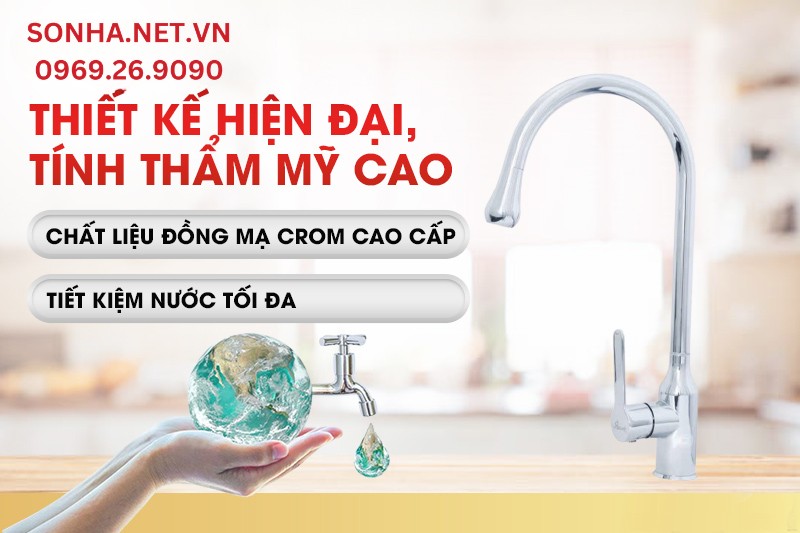 Ưu điểm của vòi rửa bát 1 đường nước lạnh mạ crom Bancoot 41B