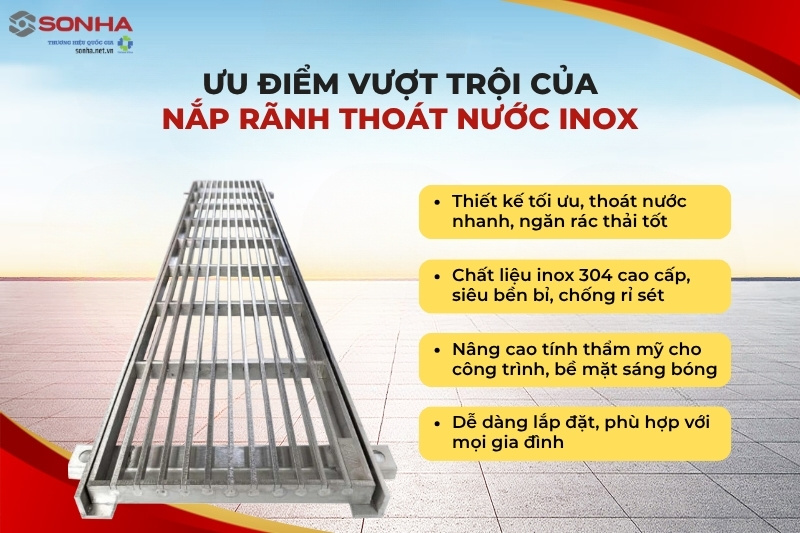 Ưu điểm nổi bật của nắp rãnh thoát nước tiết diện vuông 