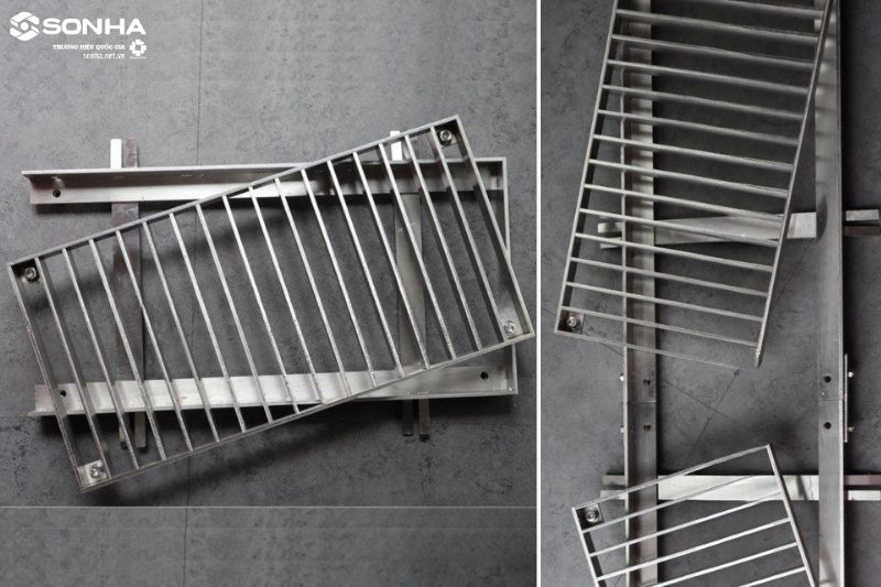 Nắp rãnh thoát nước ngang chịu tải 0.9 tấn được chế tạo từ inox SUS304 cao cấp