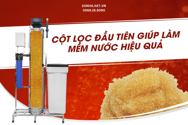 Cột lọc đầu tiên SKT211I - làm mềm nước hiệu quả