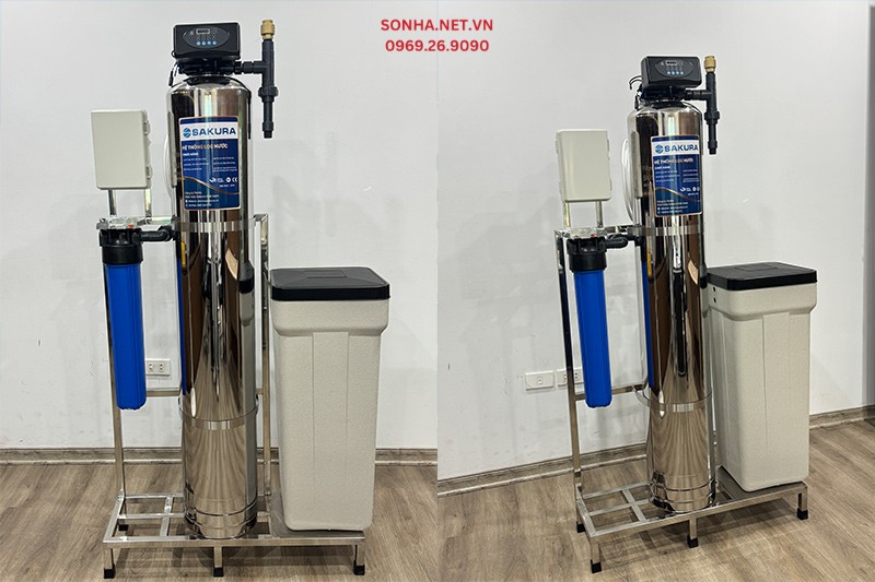 Hình ảnh thực tế bộ lọc nước tổng đầu nguồn Sakura SKT211I