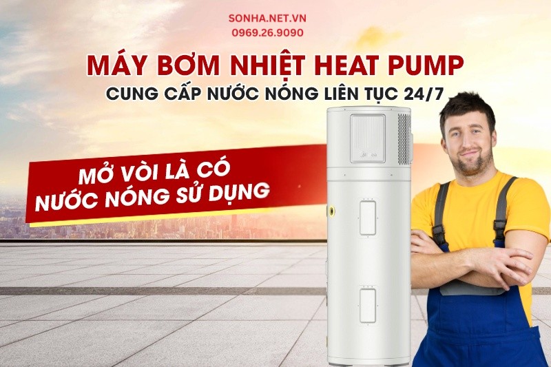 Heat Pump All In One Midea RSJ-15/190RDN7-L2 cung cấp nước nóng cả ngày