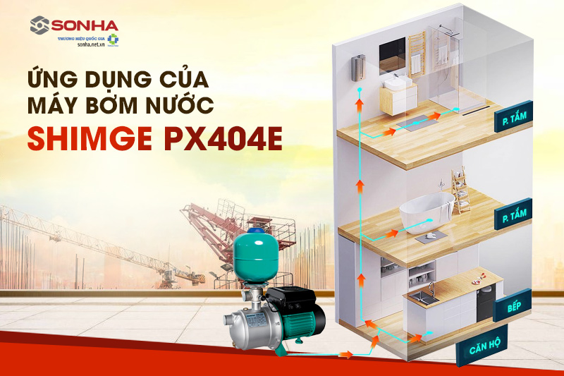 Ứng dụng của máy bơm nước Shimge PX404E