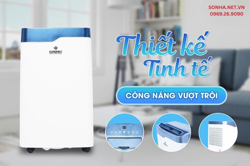 Máy hút ẩm Kosmen KM-20N thiết kế nhỏ gọn sang trọng