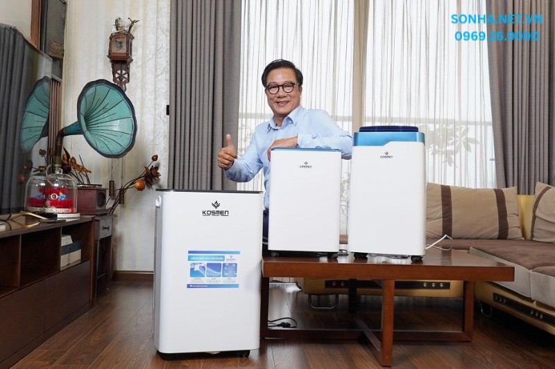 Hình ảnh thực tế của máy hút ẩm không khí Kosmen KM-60S