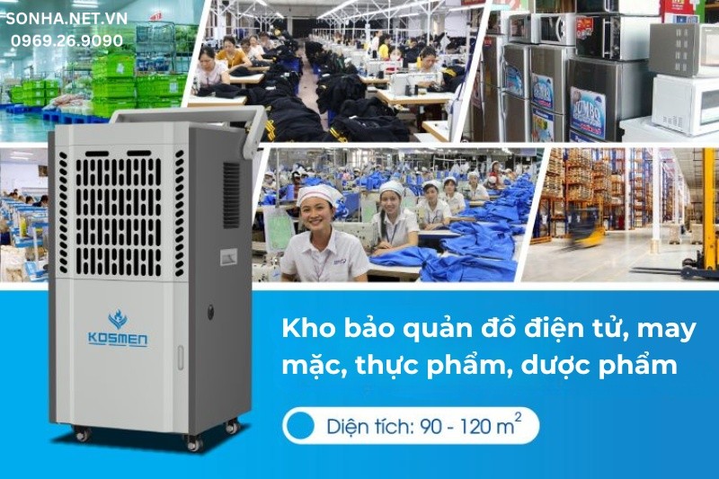 Ứng dụng của m&aacute;y h&uacute;t ẩm c&ocirc;ng nghiệp trong thực diễn