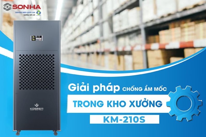 Si&ecirc;u phẩm m&aacute;y h&uacute;t ẩm c&ocirc;ng nghiệp Kosmen KM-210S