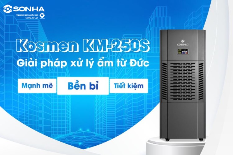 Máy hút ẩm công nghiệp Kosmen KM-250S - Công nghệ Đức tiên tiến