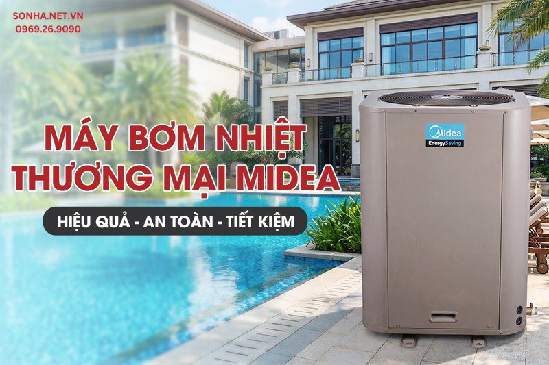 Máy bơm nhiệt thương mại Midea bền bỉ, tiết kiệm cho các dự án thương mại