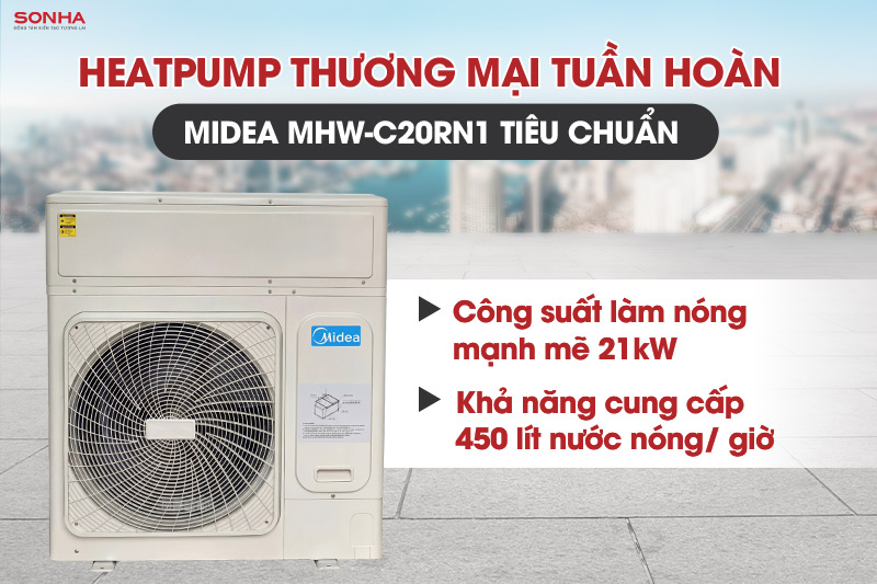 M&aacute;y bơm nhiệt Midea sở hữu c&ocirc;ng suất mạnh mẽ