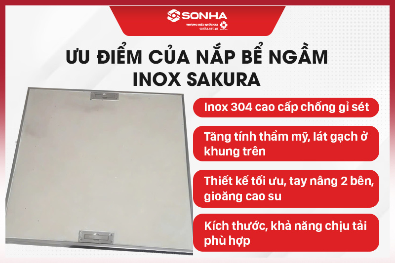 Ưu điểm của nắp bể ngầm inox Sakura SHV500-0.5T