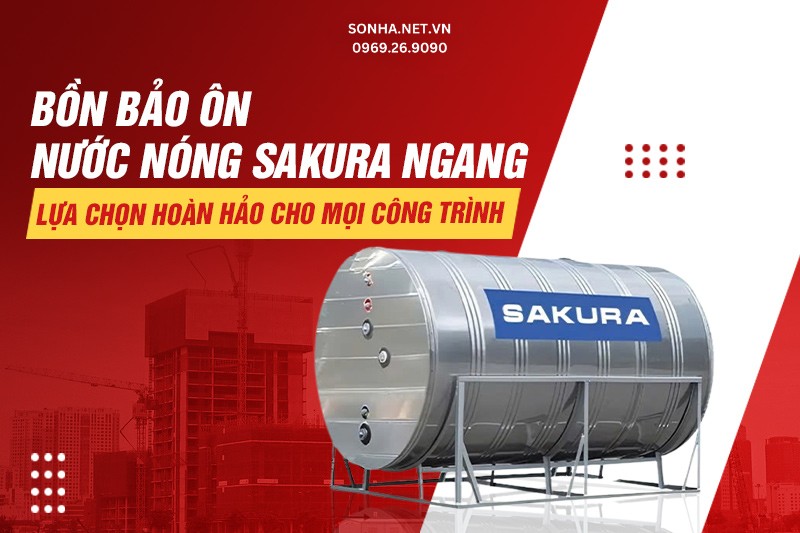 Bồn bảo ôn nước nóng inox Sakura đáp ứng mọi yêu cầu kể cả khắt khe nhất