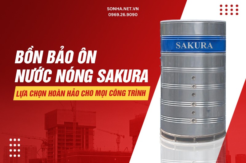 Bồn bảo ôn nước nóng Sakura khẳng định vị thế dẫn đầu với nhiều ưu điểm vượt trội
