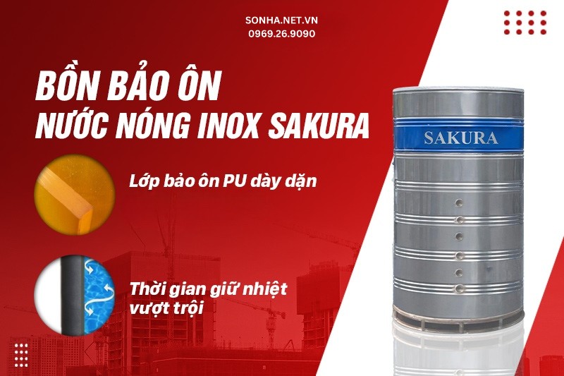 Lớp bảo ôn dày với khả năng giữ nhiệt lâu
