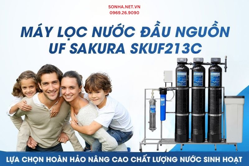 Máy lọc nước sinh hoạt 3 cột áp lực Sakura SKUF213C