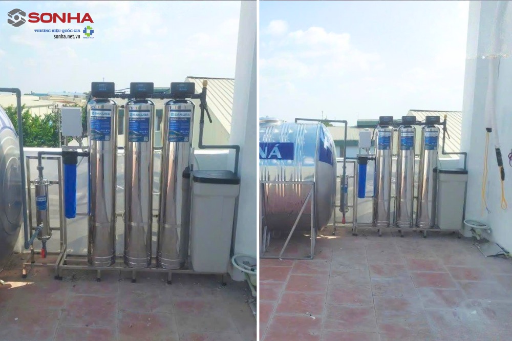 Hình ảnh lắp đặt thực tế lọc nước đầu nguồn SKUF213I