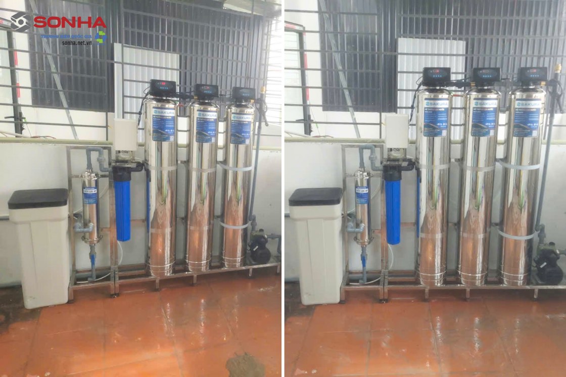 Hình ảnh lắp đặt thực tế lọc nước đầu nguồn SKUF213I