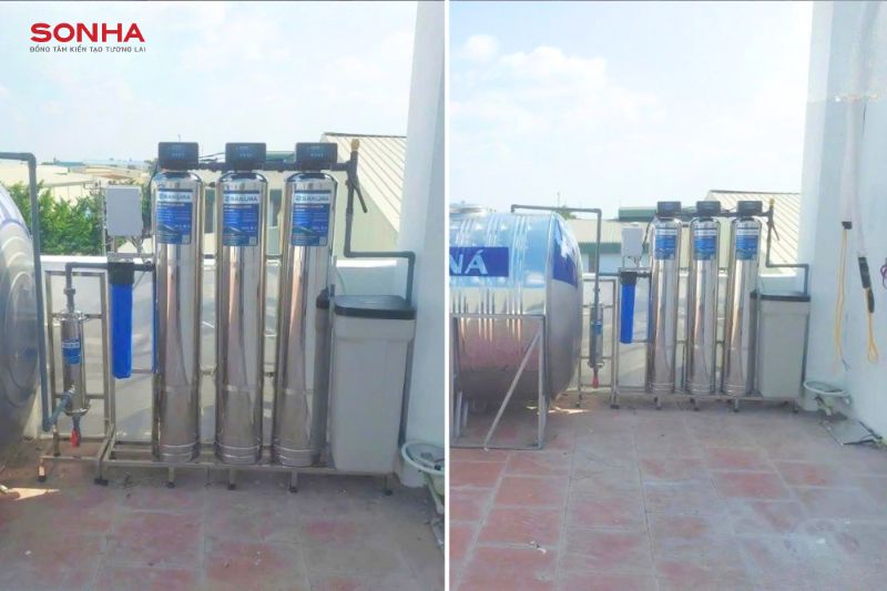 H&igrave;nh ảnh lắp đặt thực tế lọc nước đầu nguồn SKUF213I