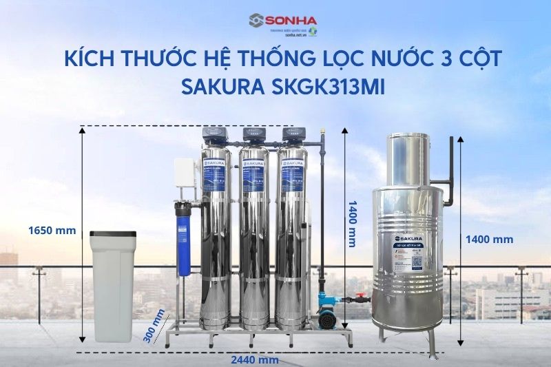 K&iacute;ch thước hệ thống lọc nước giếng khoan SKGK313MI
