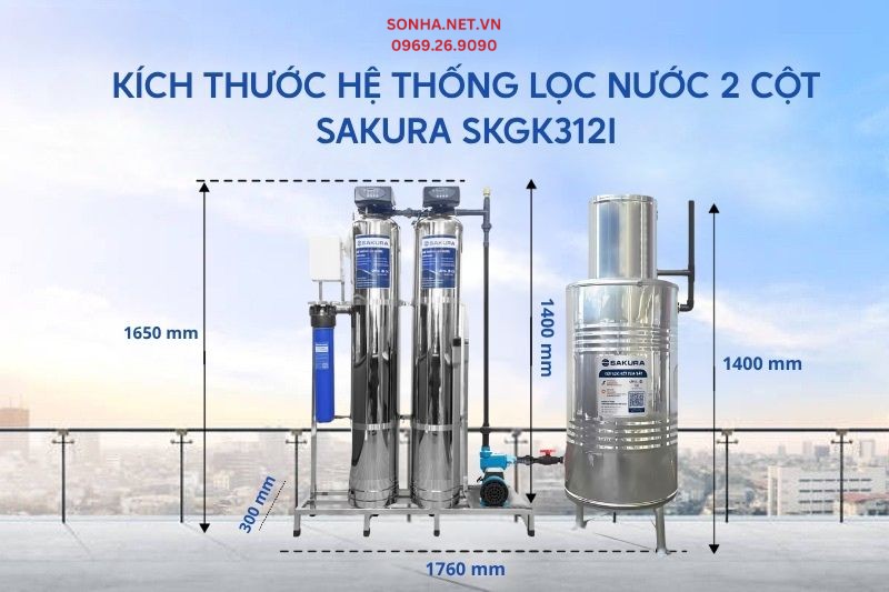 K&iacute;ch thước hệ thống lọc nước giếng khoan SKGK312I