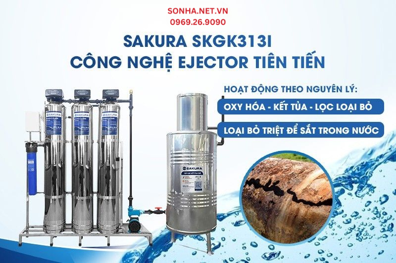 Cột lọc oxy kết tủa sắt - giúp loại bỏ hiệu quả sắt trong nước