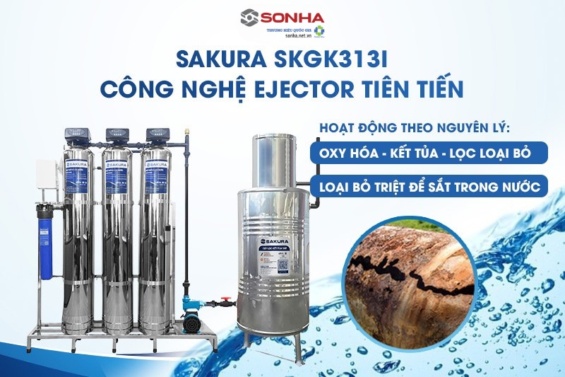 Cột lọc oxy kết tủa sắt - giúp loại bỏ hiệu quả sắt trong nước
