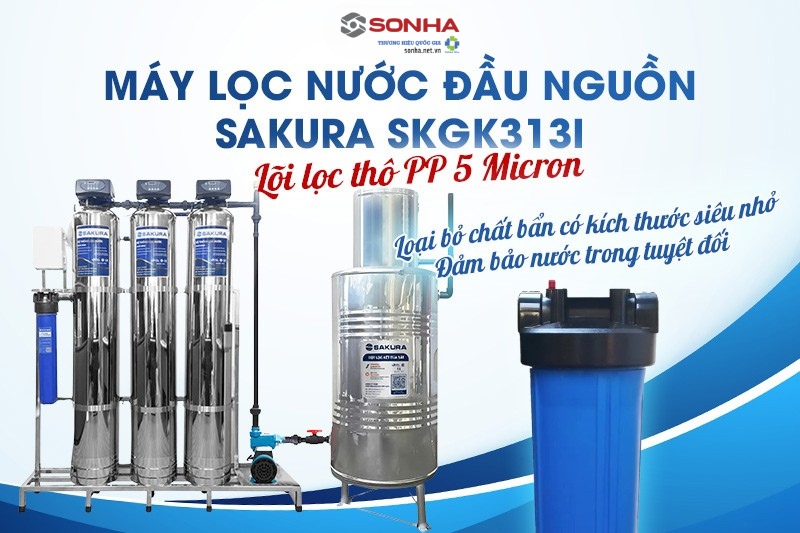 Trang bị lõi lọc tinh PP 5 Micron cho nguồn nước đảm bảo trong sạch 