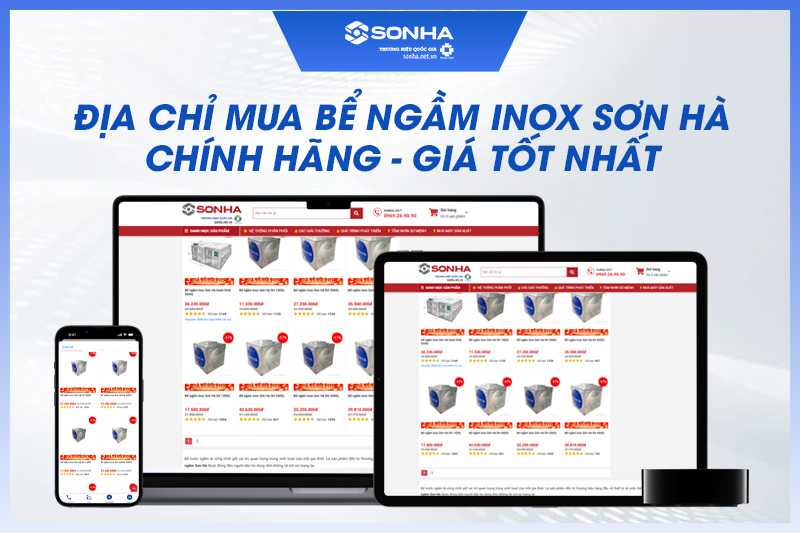 Địa chỉ mua bể nước chôn ngầm inox Sơn Hà chính hãng giá tốt nhất