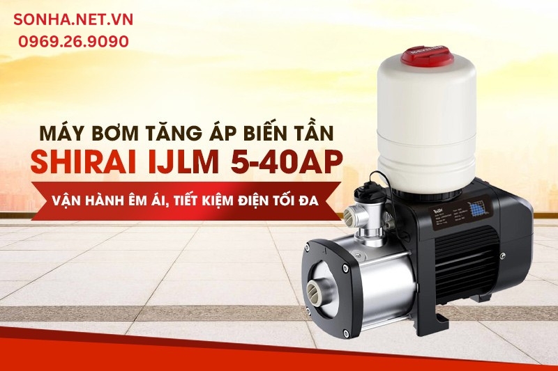 Máy bơm tăng áp biến tần Shirai được nhiều gia đình sử dụng