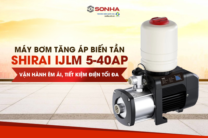 Máy bơm tăng áp biến tần Shirai được nhiều gia đình sử dụng