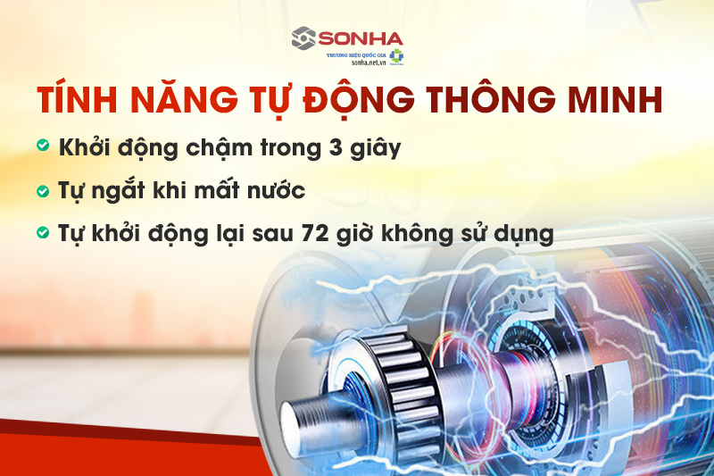 Tính năng tự động ngắt thông minh đảm bảo an toàn cho người dùng