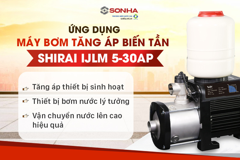 Ứng dụng của máy bơm Shirai IJLm 5-30AP