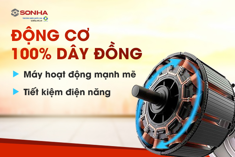 Động cơ dây đồng với hiệu suất hoạt động mạnh mẽ