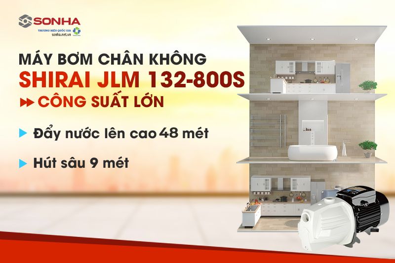 Công suất lớn 800W đáp ứng tốt cả những hệ thống cần lưu lượng lớn