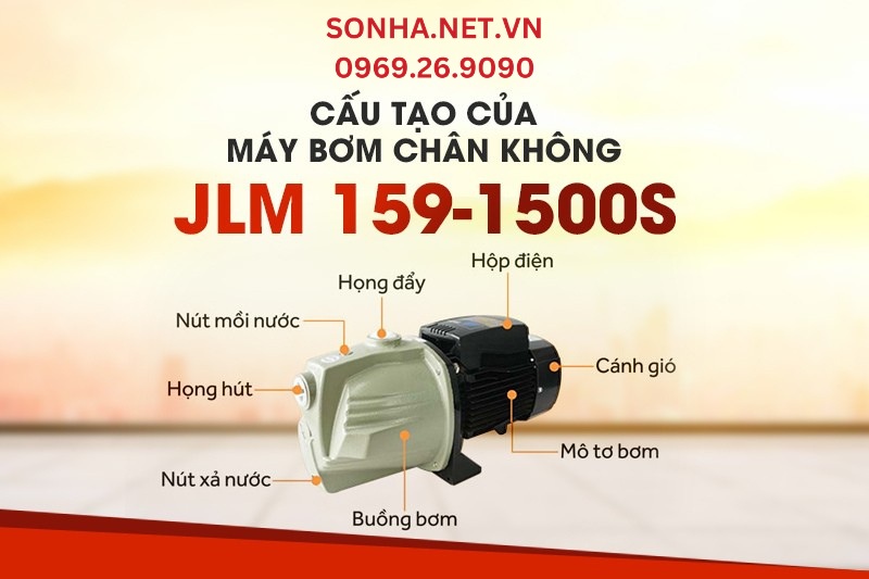 Cấu tạo của m&aacute;y bơm ch&acirc;n kh&ocirc;ng Shirai