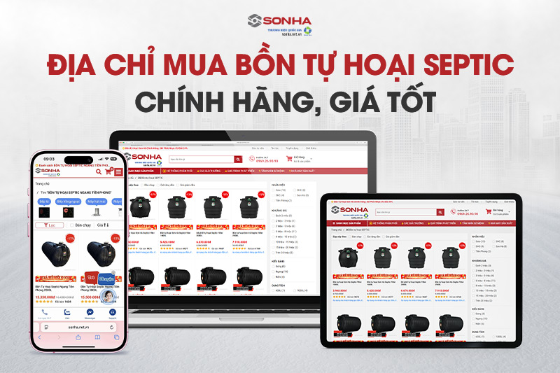 Địa chỉ mua bồn tự hoại septic chính hãng