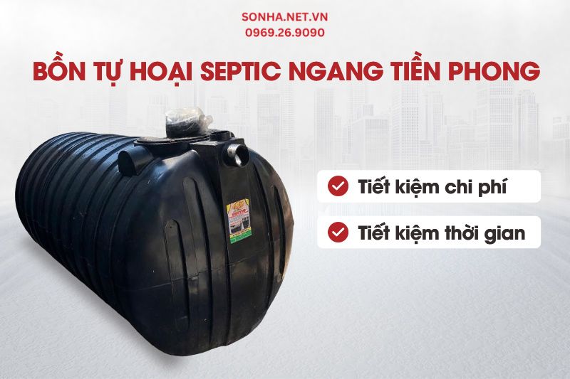 Bồn tự hoại septic ngang Tiền Phong tối ưu chi ph&iacute;