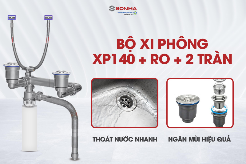 Xi phông thoát nước nhanh và ngăn mùi hiệu quả