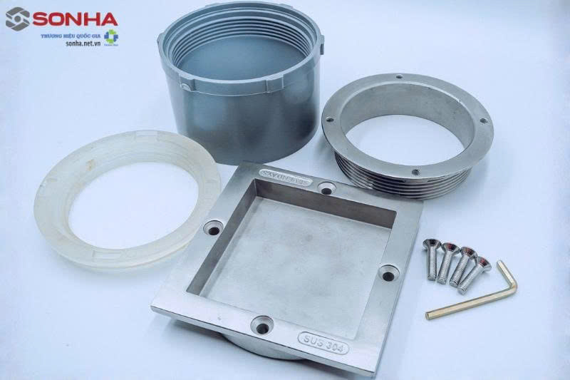 Hình ảnh thực tế sản phẩm nắp chờ hút bể phốt inox 304 ngăn mùi