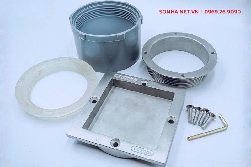 Hình ảnh thực tế sản phẩm nắp chờ hút bể phốt inox 304 ngăn mùi