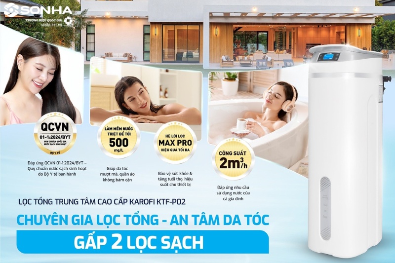 Siêu phẩm lọc tổng trung tâm cao cấp Karofi KTF-P02 chính hãng