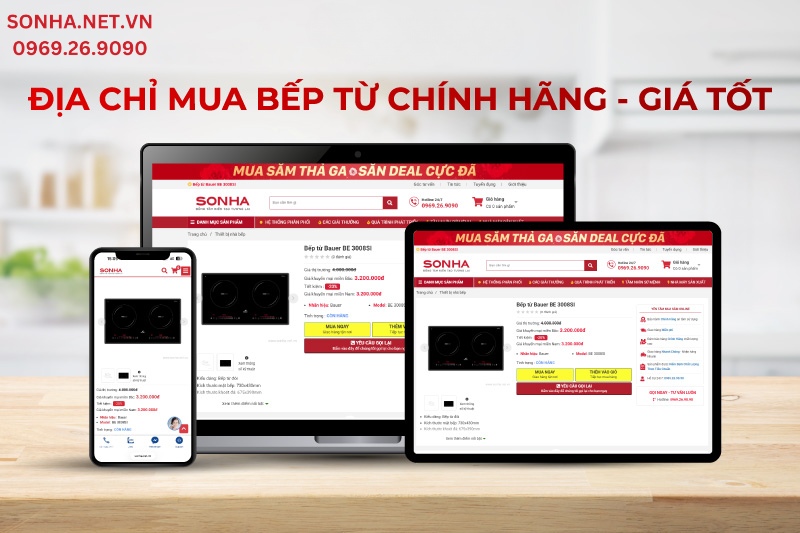 Địa chỉ mua bếp điện từ chính hãng