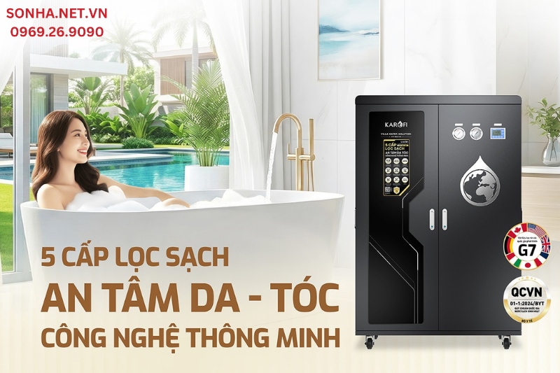 H&igrave;nh ảnh thực tế m&aacute;y lọc tổng trung t&acirc;m Karofi KTF-662 AIO