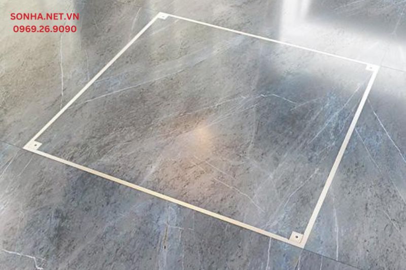 Ảnh thực tế nắp bể ngầm inox 304 &acirc;m s&agrave;n 1 viền