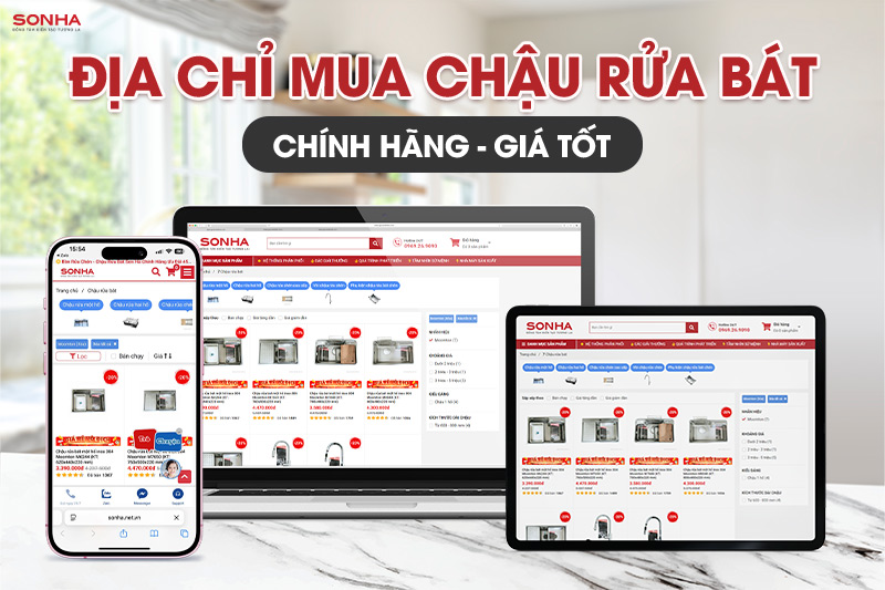 Địa chỉ mua chậu rửa b&aacute;t ch&iacute;nh h&atilde;ng, gi&aacute; tốt