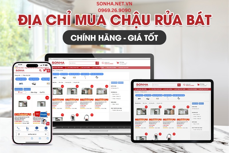 Địa chỉ mua chậu rửa bát chính hãng, giá tốt