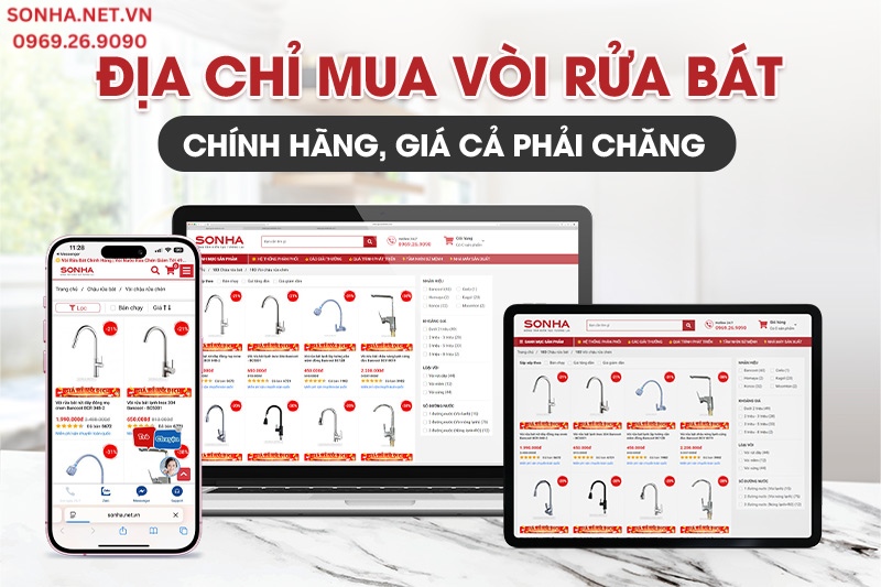 Địa chỉ mua chậu - vòi rửa bát chính hãng, giá tốt