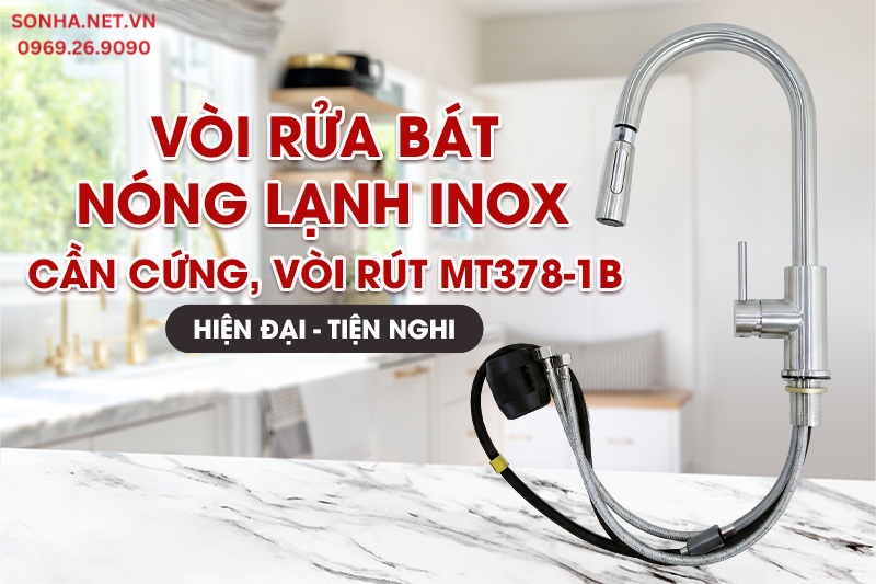 Vòi rửa bát Moomton MT378-1B hiện đại, tiện nghi