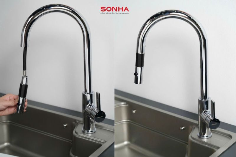 H&igrave;nh ảnh thực tế v&ograve;i rửa b&aacute;t Moomton MT291-2HC